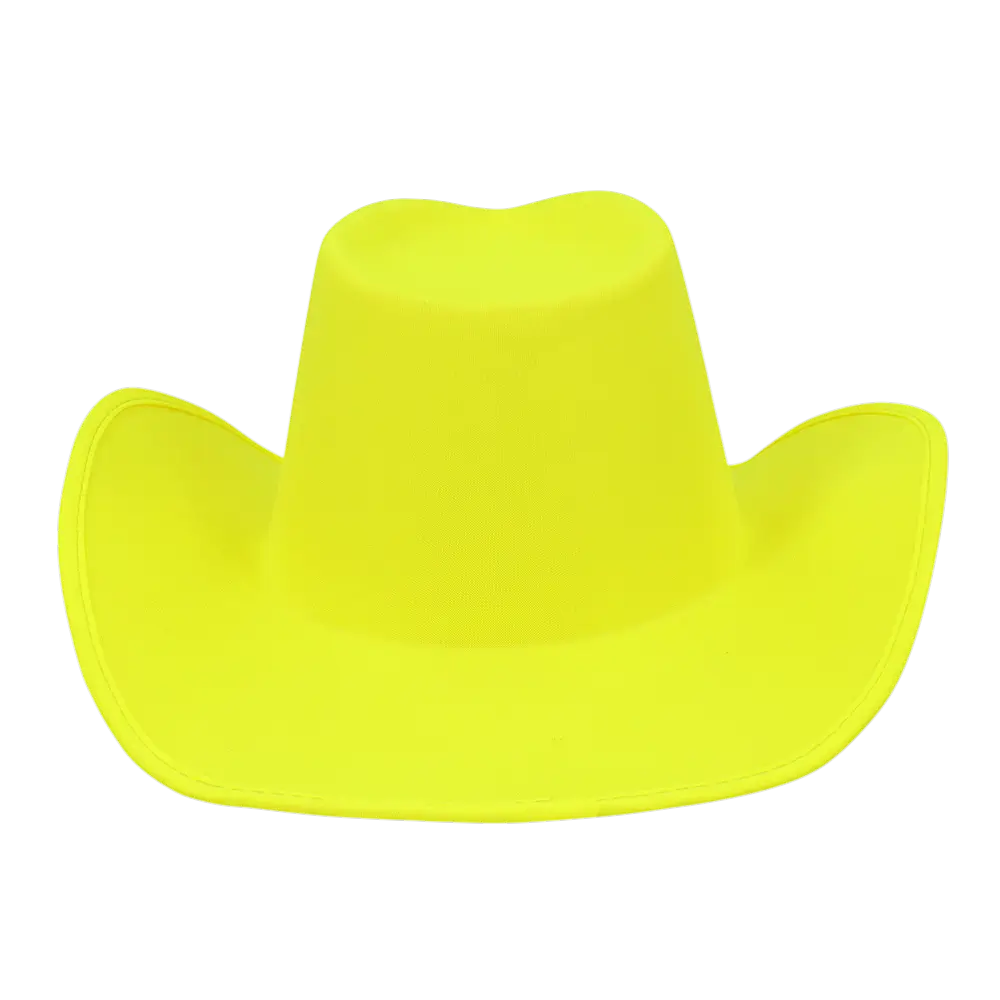 Blaze" cowboyhat med frynser - Fluorescerende gul