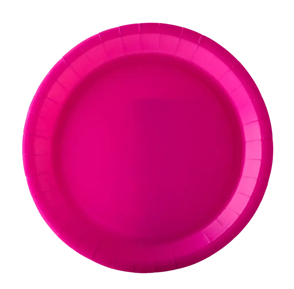 Runde Papirtallerkener 22 cm Fuchsia – Festservice