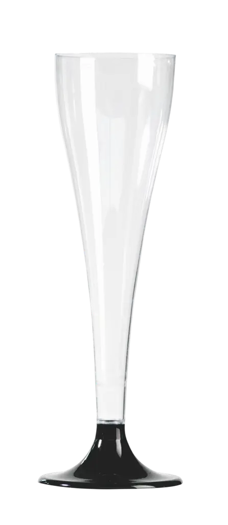 Genanvendelige Champagnefløjter 10 cl Sort Fod – Glas til Reception