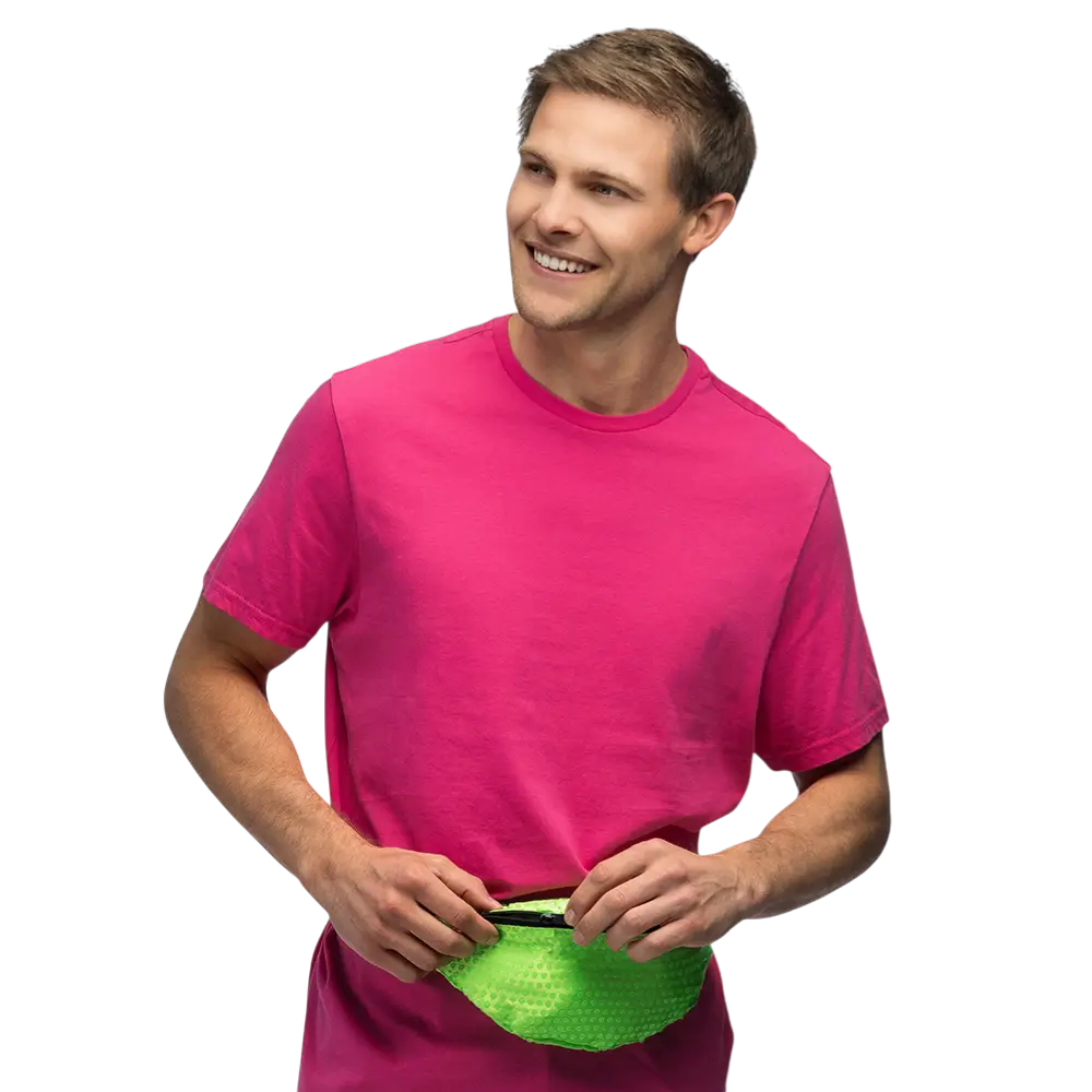 Bæltetaske med pailletter til fest og udklædning - Fluorescerende grøn