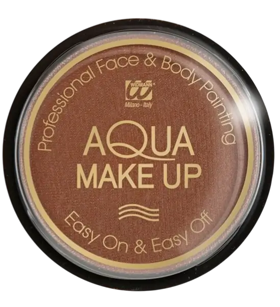Brun vandansigtsmakeup - Aqua Makeup 10 ml - Fødselsdagskarneval Halloween Supporter