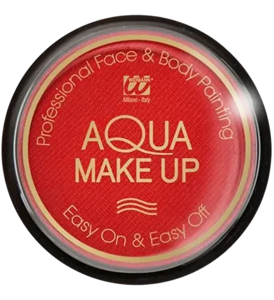 Red Water Face Makeup - Aqua Makeup 10 ml - Fødselsdag Karneval Halloween Supporter