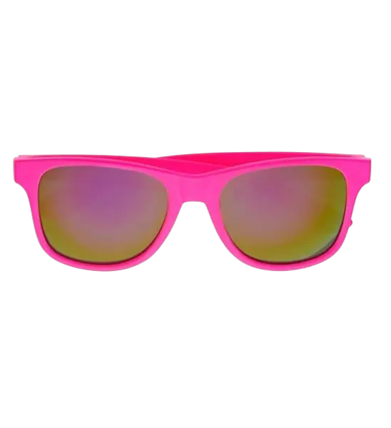 80'ernes neonpink briller - spejlglas med Revo-effekt