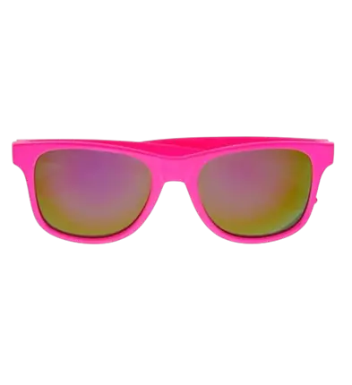 80'ernes neonpink briller - spejlglas med Revo-effekt