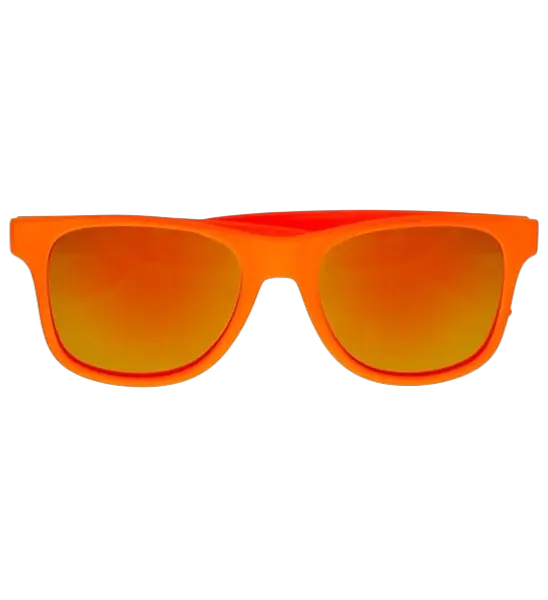 80'ernes neonorange solbriller - spejlglas med Revo-effekt