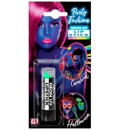 UV-fluorescerende grøn læbestift - Halloween-karnevals-ansigtsmakeup - 6 ml
