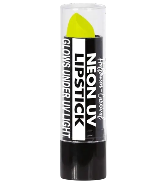 Læbestift Fluorescerende gul UV - Halloween karneval ansigtsmakeup - 6 ml