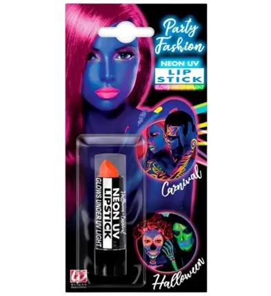 Orange fluorescerende UV-læbestift - Halloween-karnevals-ansigtsmakeup - 6 ml