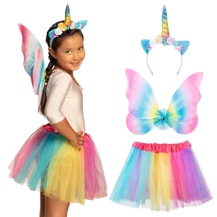 Unicorn Fairy Kit til børn - tilbehør til udklædning af feer