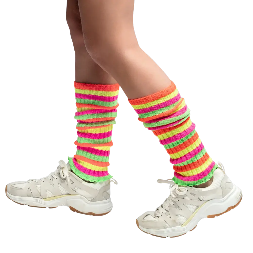 Regnbue-leggings - 80'er tilbehør til udklædning