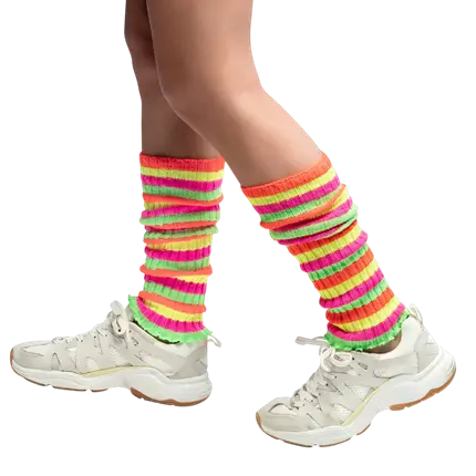 Regnbue-leggings - 80'er tilbehør til udklædning