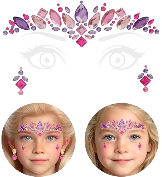 Princess Face-smykker - Strass Carnaval Enfant