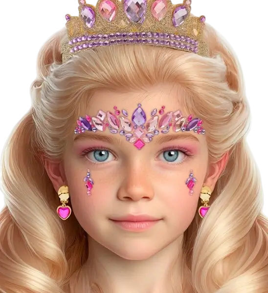 Princess Face-smykker - Strass Carnaval Enfant
