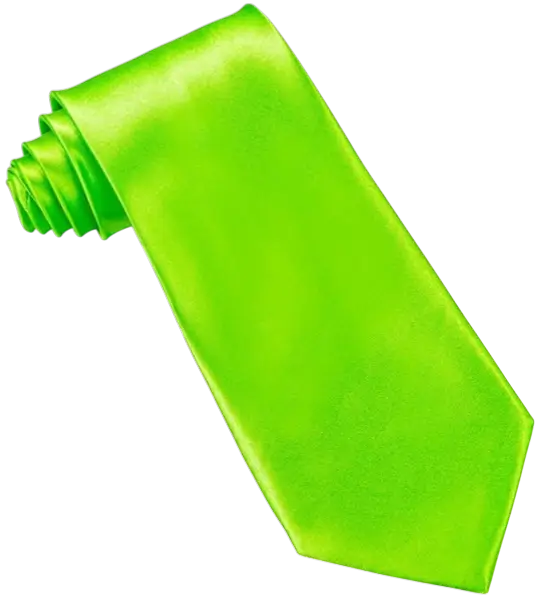 Fluorescerende grønt satinslips - 80'er aftentilbehør