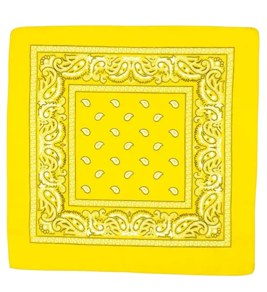 Gul Cowboy Bandana 55x55 cm - Western tørklæde