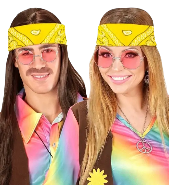 Gul Cowboy Bandana 55x55 cm - Western tørklæde