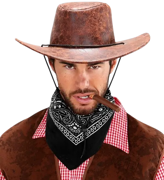 Sort Cowboy Bandana 55x55 cm - Western Tørklæde