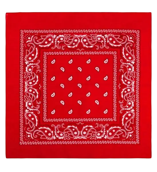 Rød Cowboy Bandana 55x55 cm - Western tørklæde