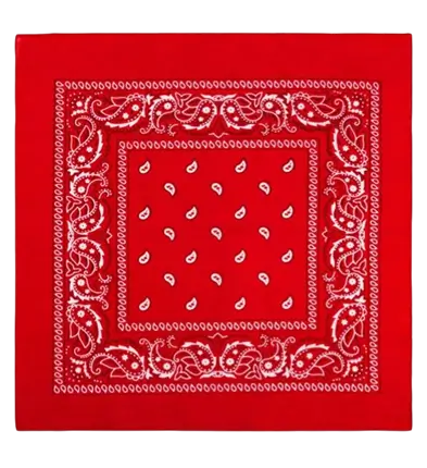 Rød Cowboy Bandana 55x55 cm - Western tørklæde