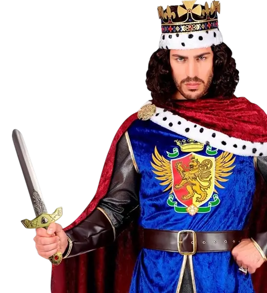 Kongeligt sværd med sten og skede - 45 cm