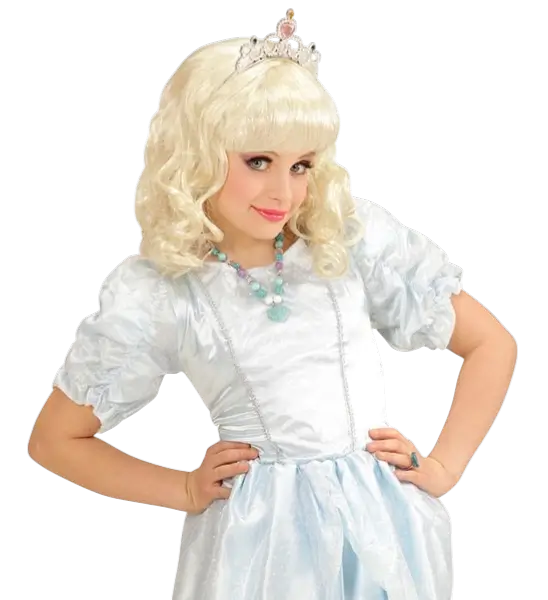 Farvet perlehalskæde med blåt strass-hjerte