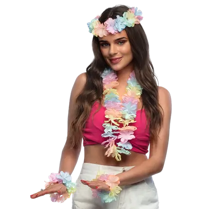 Hawaiian Pastel Kit - Tilbehør til hawaiiansk udklædning