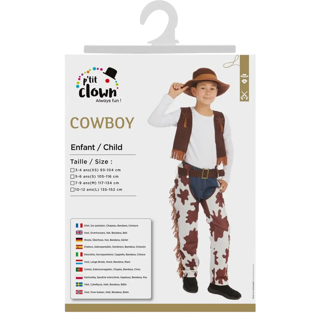 Cowboy-udklædning til 5-6-årige - Cowboy-kostume til drenge