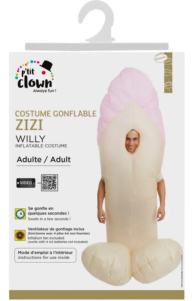 Zizi Voksen oppustelig forklædning - One Size Festlig humor kostume