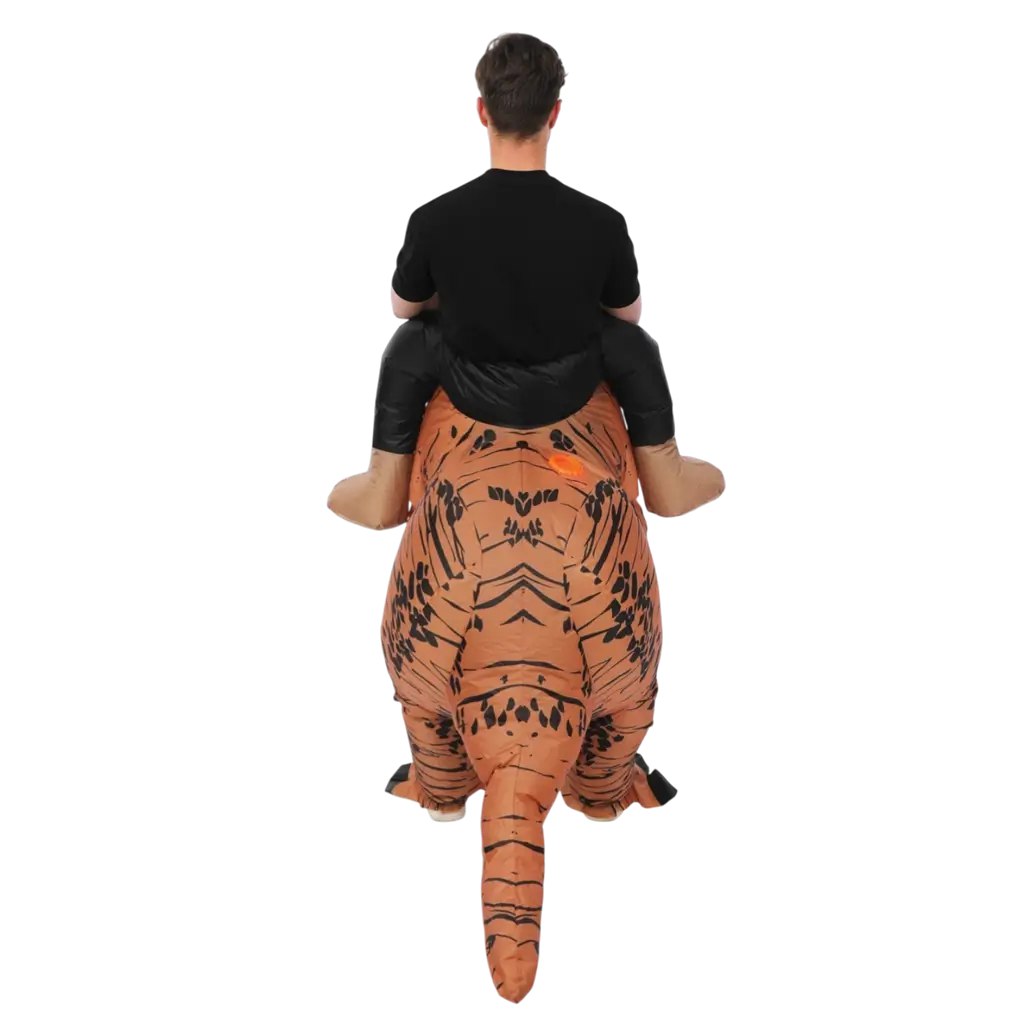 Oppustelig dinosaurforklædning med voksenrytter - One Size Festligt kostume