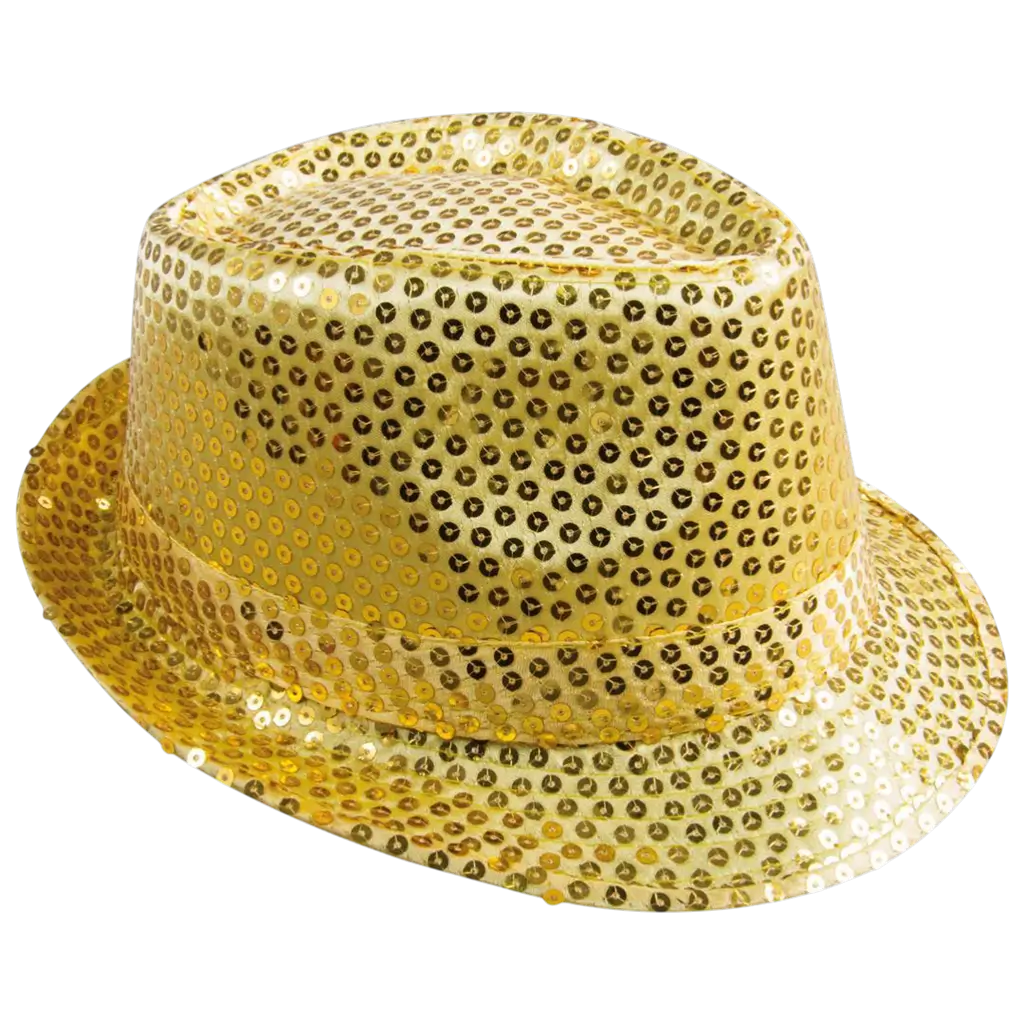 Borsalino-hat med guldpailletter til voksne - festtilbehør