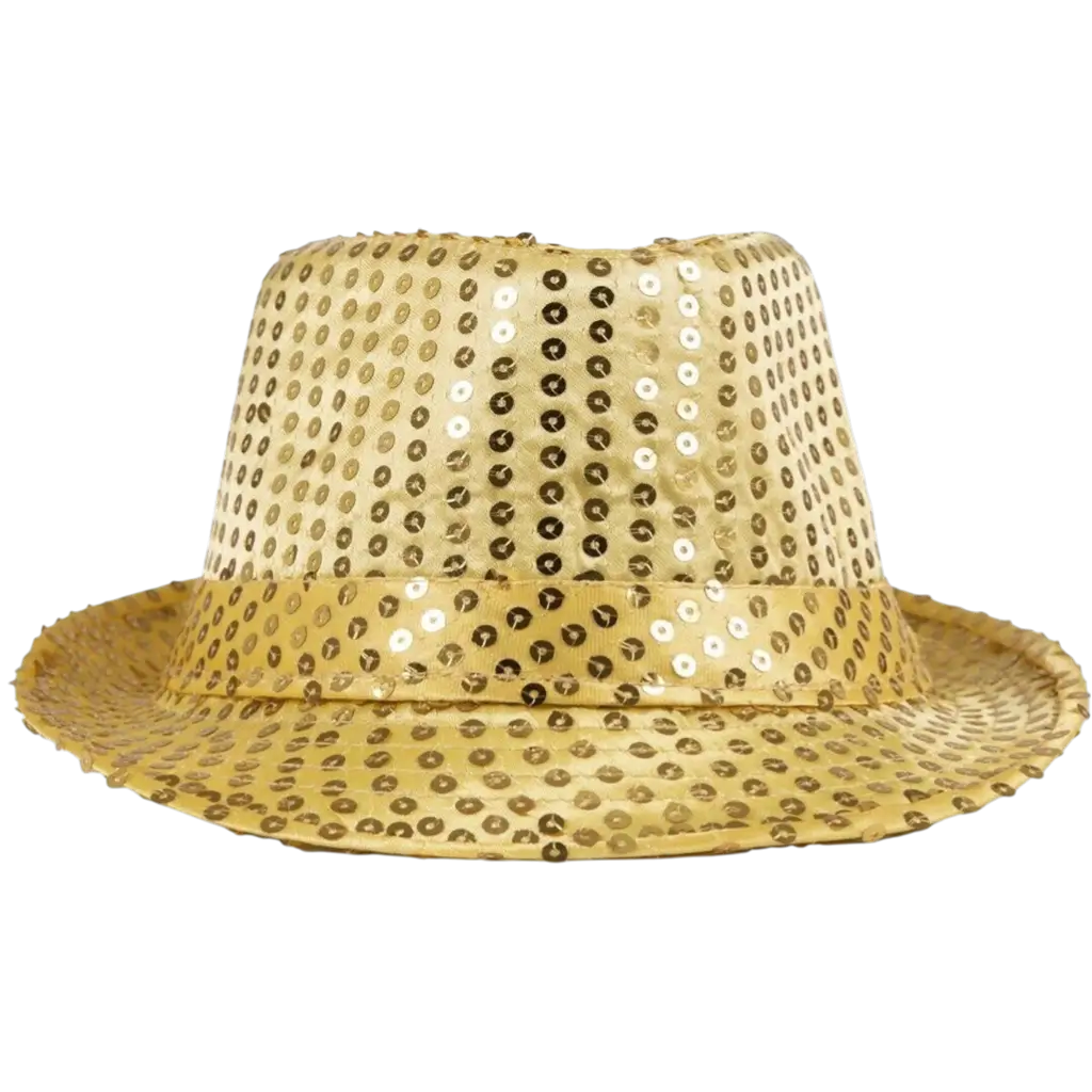 Borsalino-hat med guldpailletter til voksne - festtilbehør