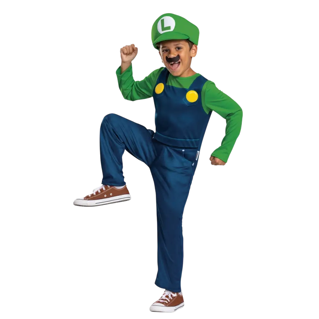 Luigi Super Mario™ udklædning barn 7-8 år