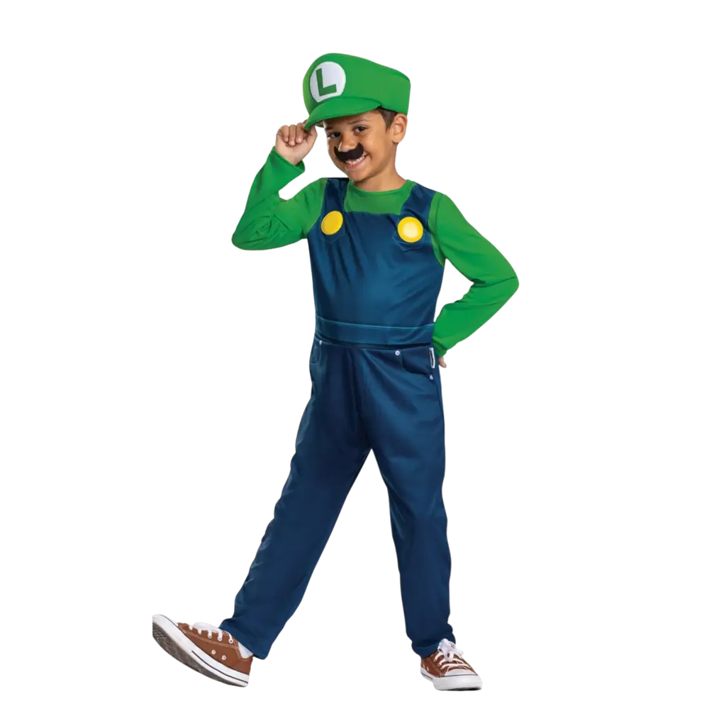 Luigi Super Mario™ udklædning barn 7-8 år