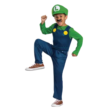 Luigi Super Mario™ udklædning barn 7-8 år