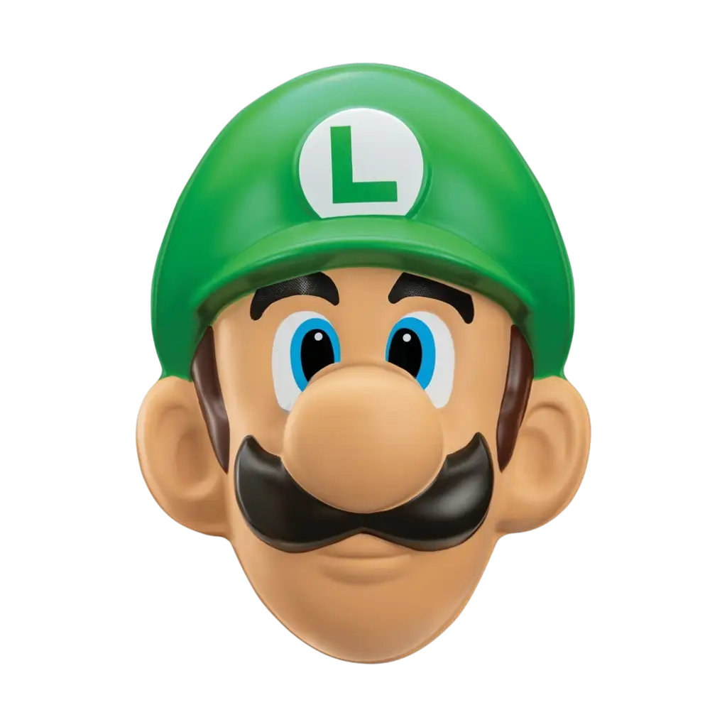 Luigi Super Mario™ Voksenmaske - Udklædningstilbehør