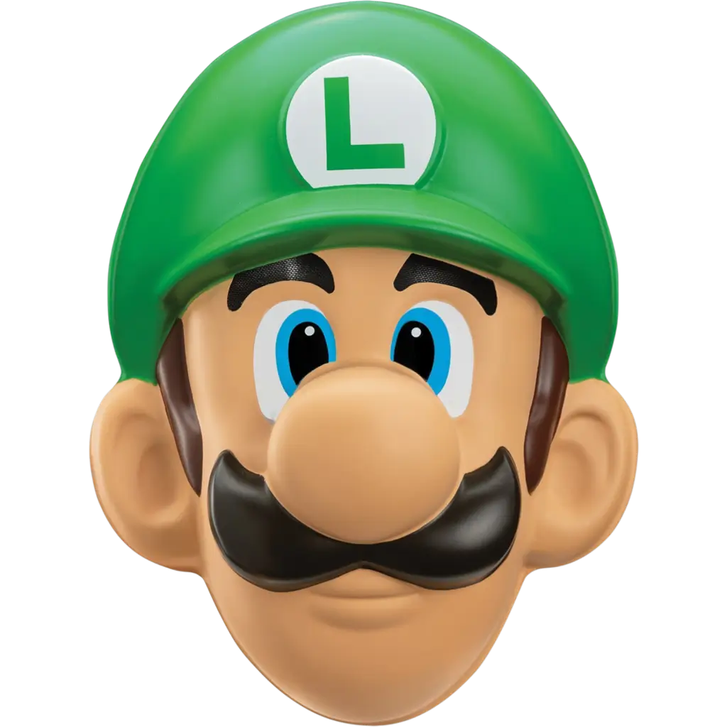 Luigi Super Mario™ Voksenmaske - Udklædningstilbehør