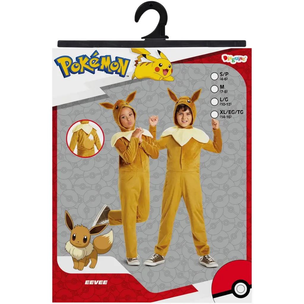 Pokémon™ Evoli Forklædning 7-8 år gammel