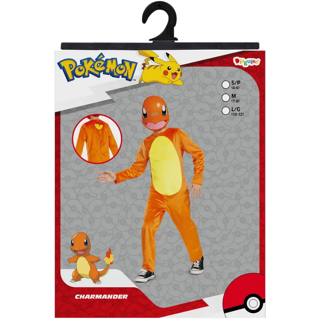 Pokémon™ Salamèche udklædning barn 7-8 år