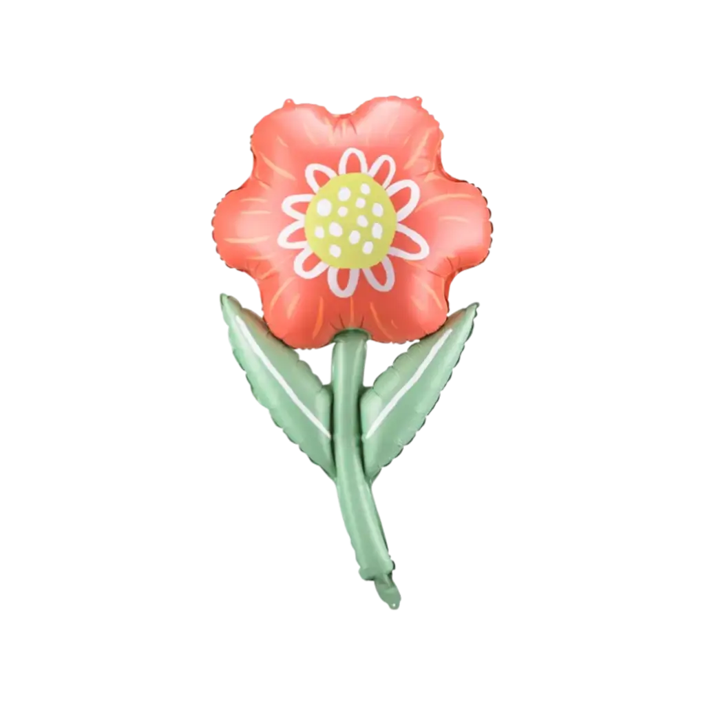 Rød blomsterballon 53x96cm