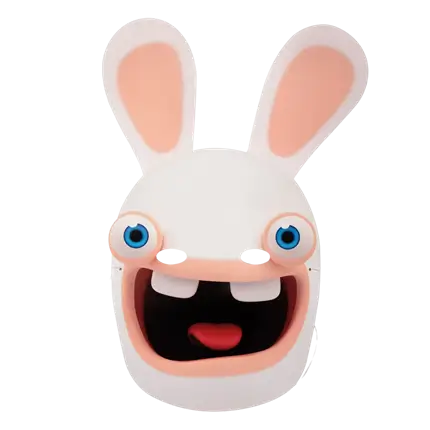 Rabbids™ papmaske - Udklædningstilbehør til børn