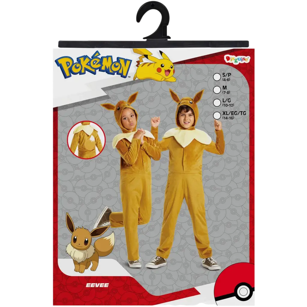 Pokémon™ Evoli kostume - barn 4-6 år