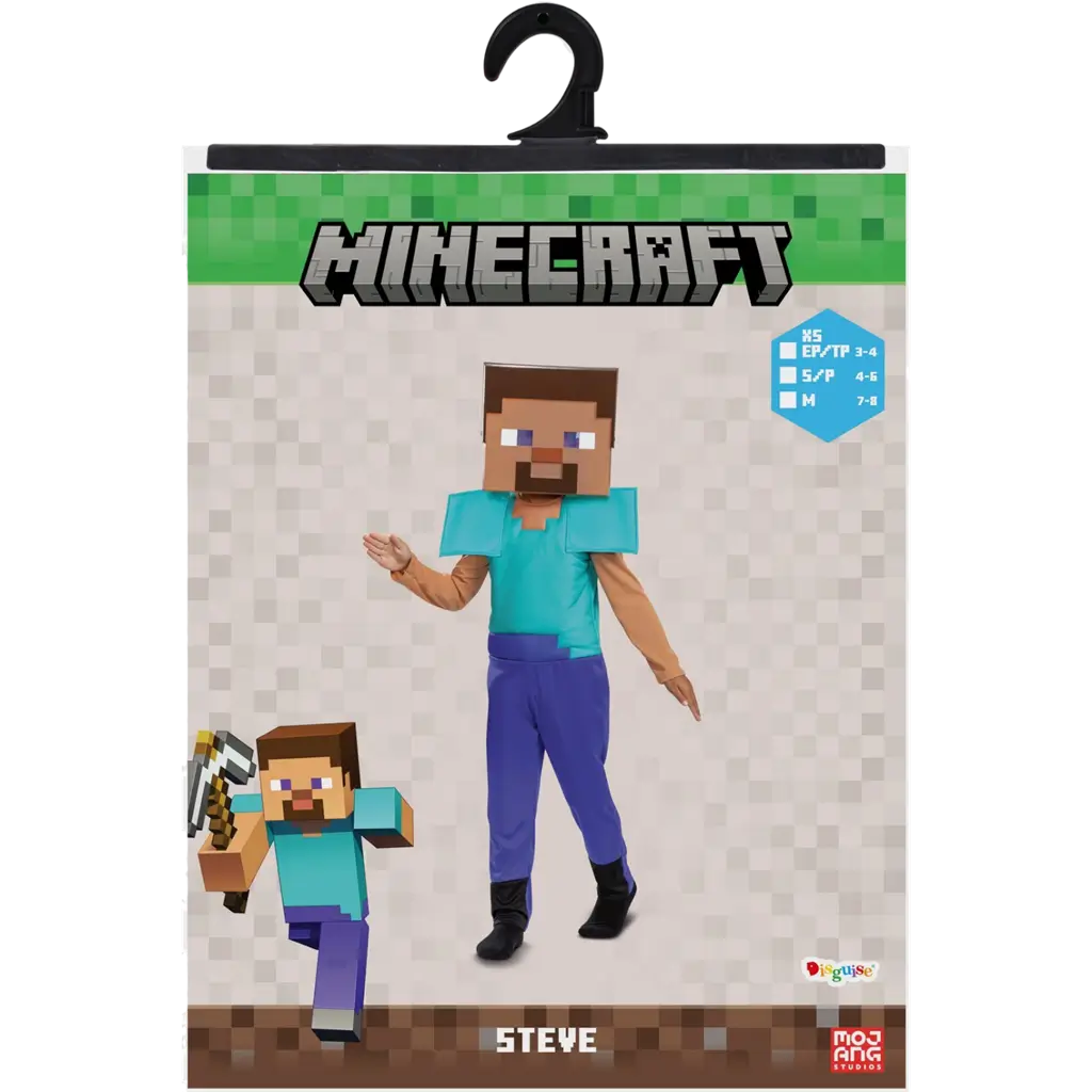 Steve Minecraft™ udklædning barn 4-6 år - Minecraft kostume