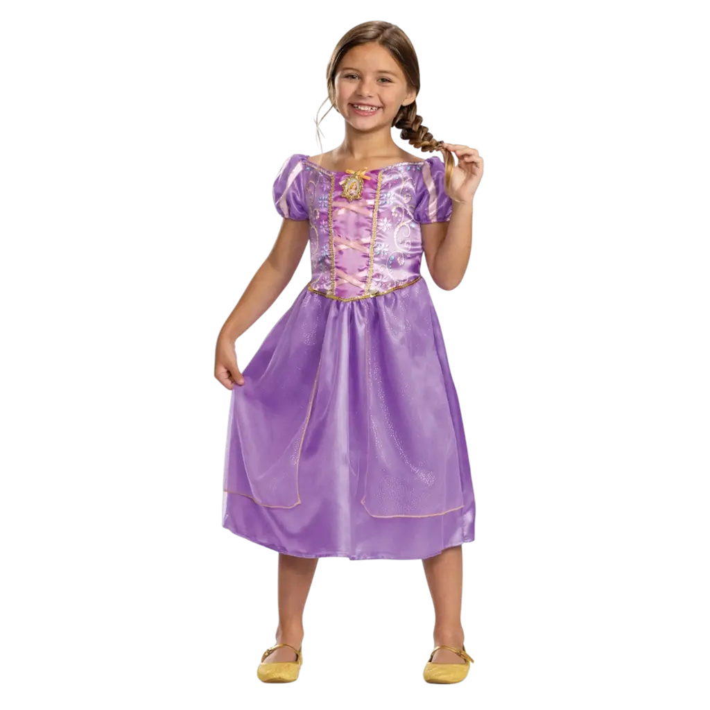 Disney™ Rapunzel forklædning - barn 3-4 år - prinsessekostume