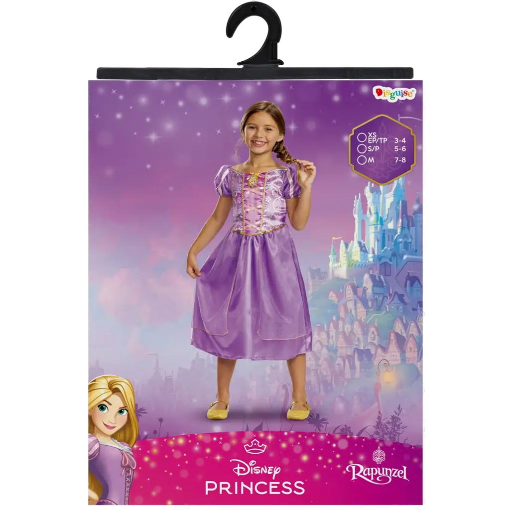 Disney™ Rapunzel forklædning - barn 3-4 år - prinsessekostume