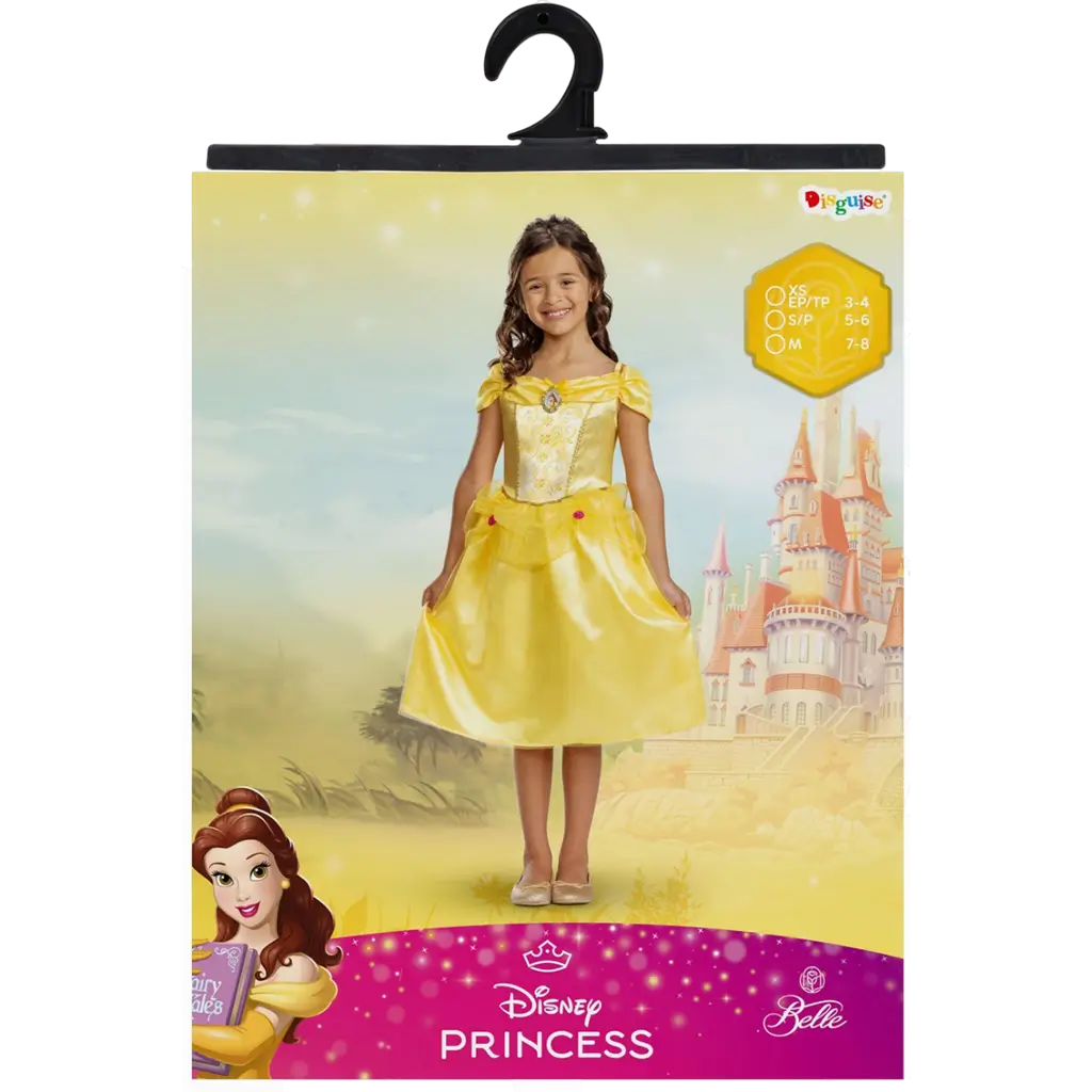 Disney™ Belle udklædning til 5-6 årige - Prinsessekostume