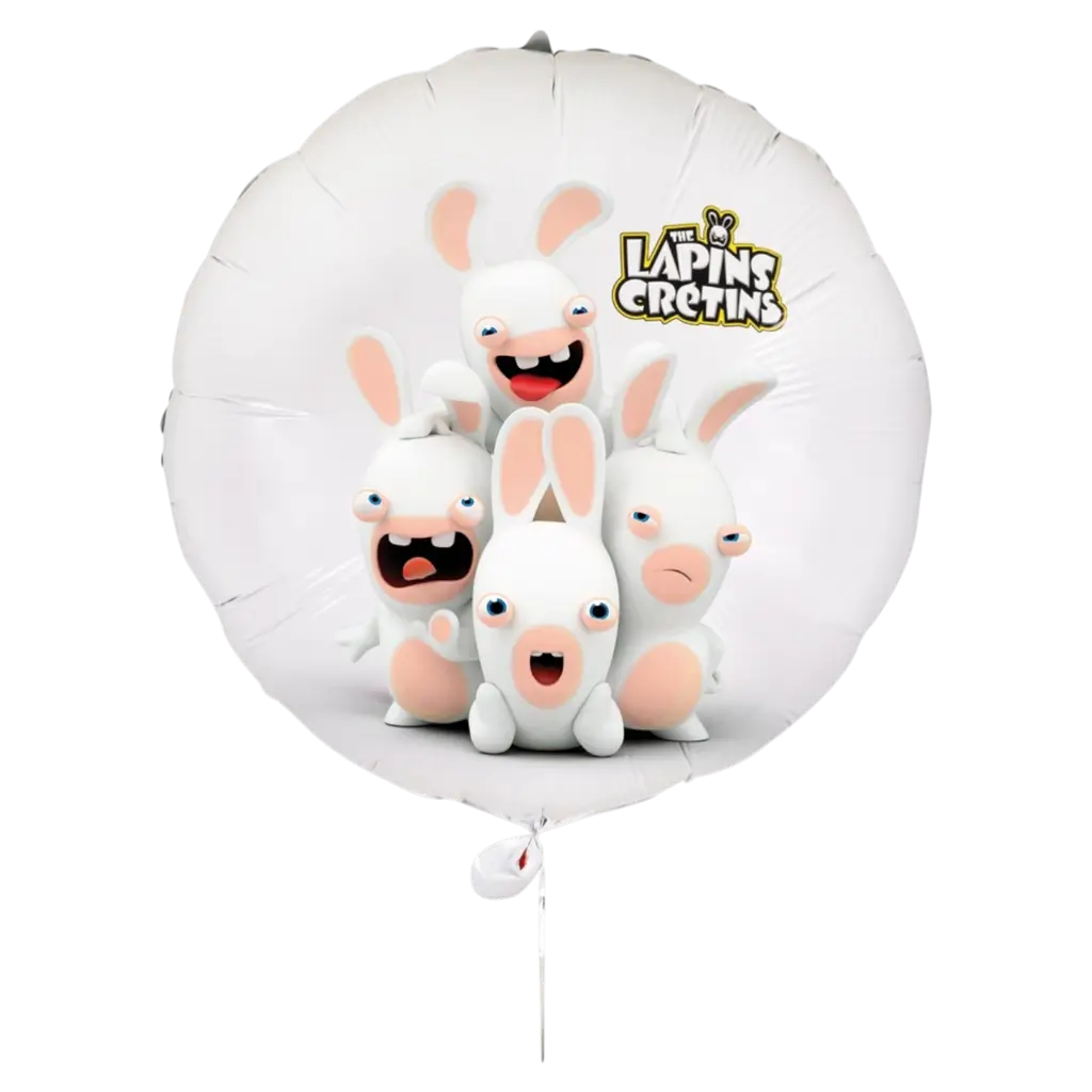 Aluminiumsballon Rabbids™ 40 cm - Fødselsdagsdekoration