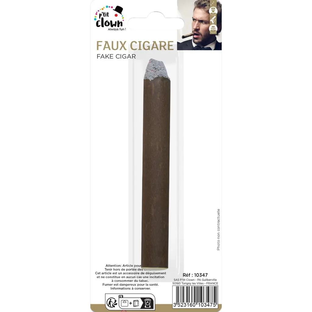 Falsk cigar 11 cm - Forklædningstilbehør