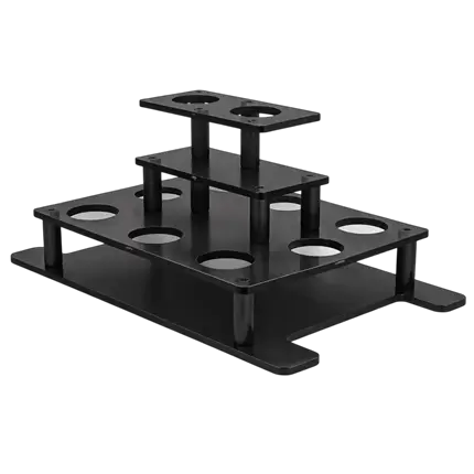 Display Show Pyramid 10 VIP-flasker - Sort | Af Sparklers®.