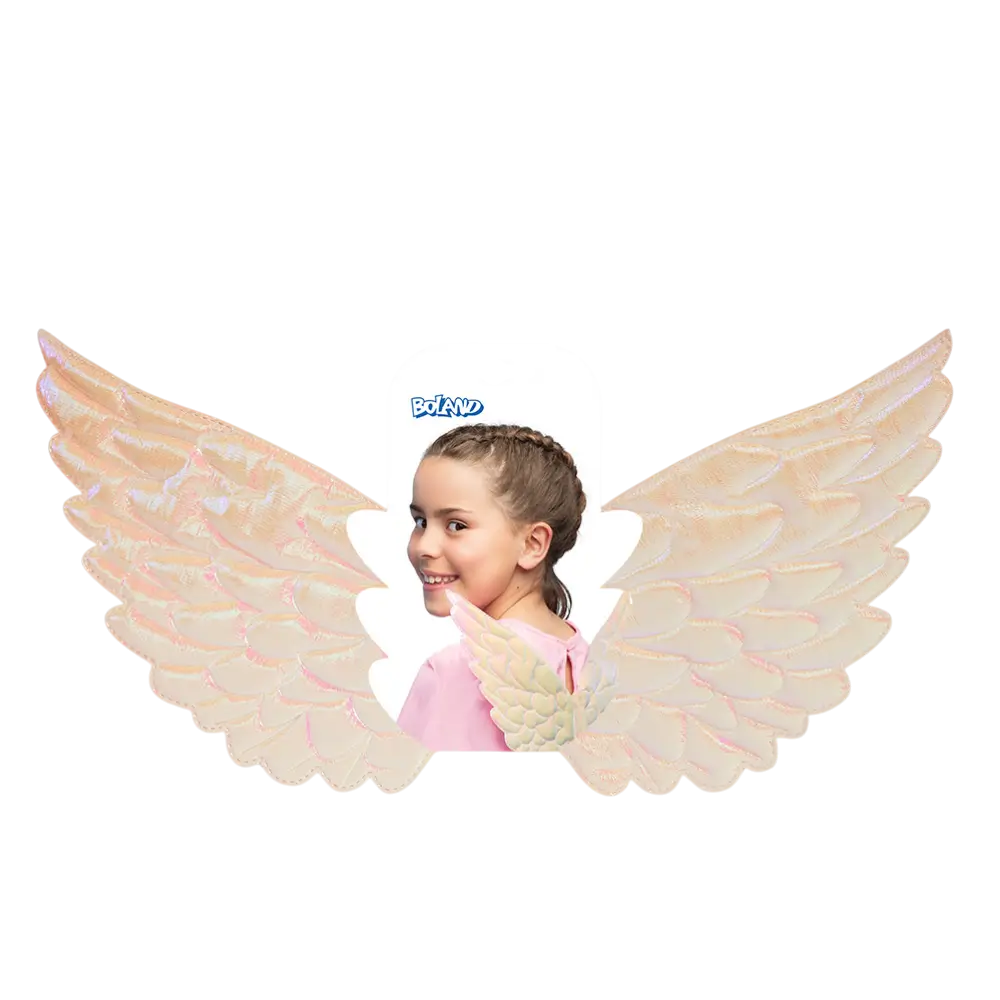 Hvide perle-engelvinger til kvinder - tilbehør til udklædning af engel til halloween-karneval