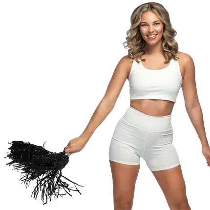 Pom Pom Noir - Tilbehør Cheerleader EVJF Aftenunderholdning